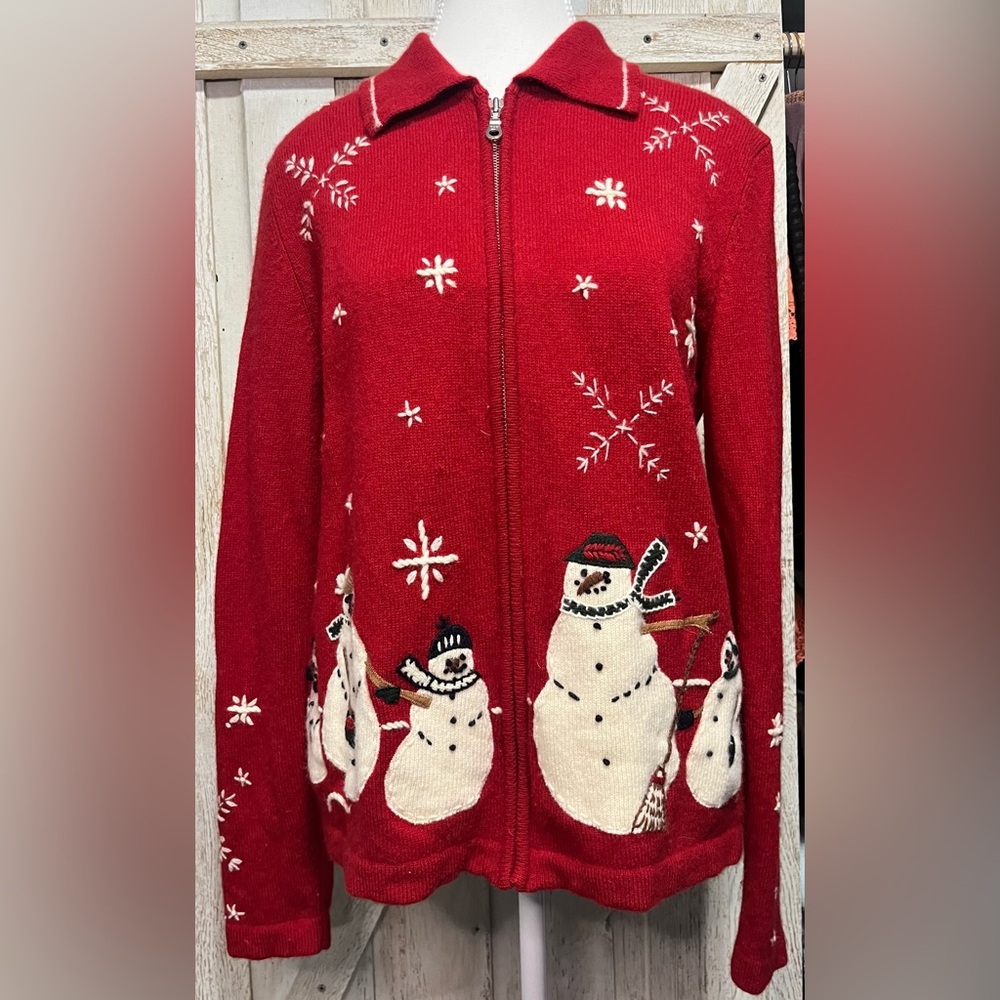 Jones, New York Sport 100% lambswool Christmas sweater